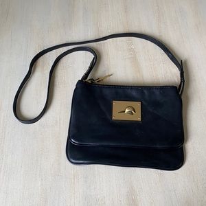 & other stories black leather mini crossbody bag